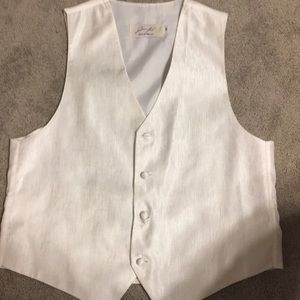 White tux vest